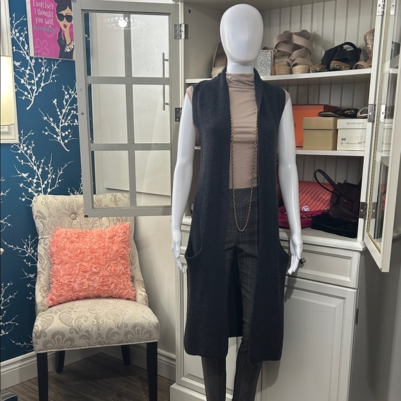 Wilfred Dark Gray Vest with Brown Belt - Picture 5 of 15